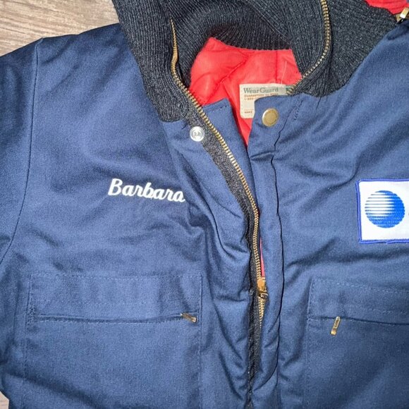 VINTAGE WearGuard Coveralls Hood Small Short Blue Canvas Insulated USA "AT &T" - Picture 6 of 12